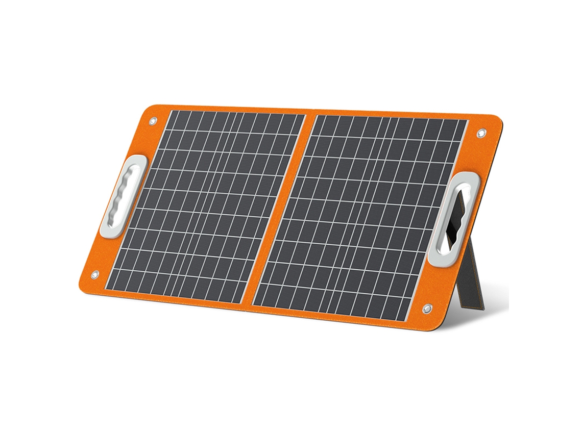 Panel solar plegable Flashfish TSP18V 60W, cargador solar portátil con CC y 2 salidas USB