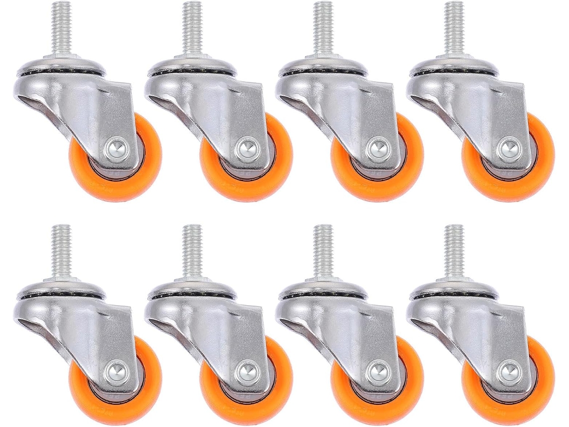 Ruedas 8 Giratorias Industriales Piezas Muebles Nylon