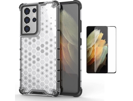 Kit Carcasa Y Protector Samsung S21 Ultra Flexguard Rumble