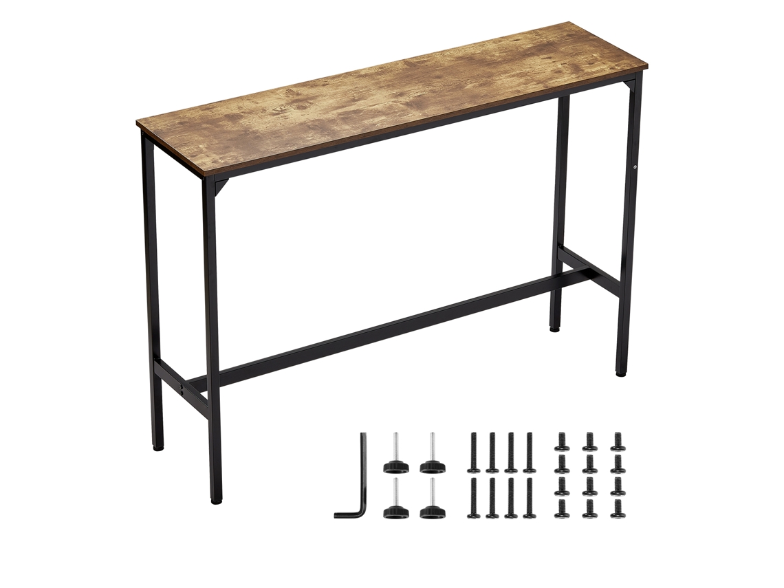 Mesa alta de bar Succebuy con estructura de metal para cocina, 139,7 x 38,1 x 99 cm