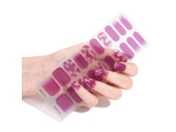 20 Pegatinas De Uñas De Gel Semicuradas Con Lima Y Palitos. Se Requiere Alcohol Y Lámpara Uv/led.