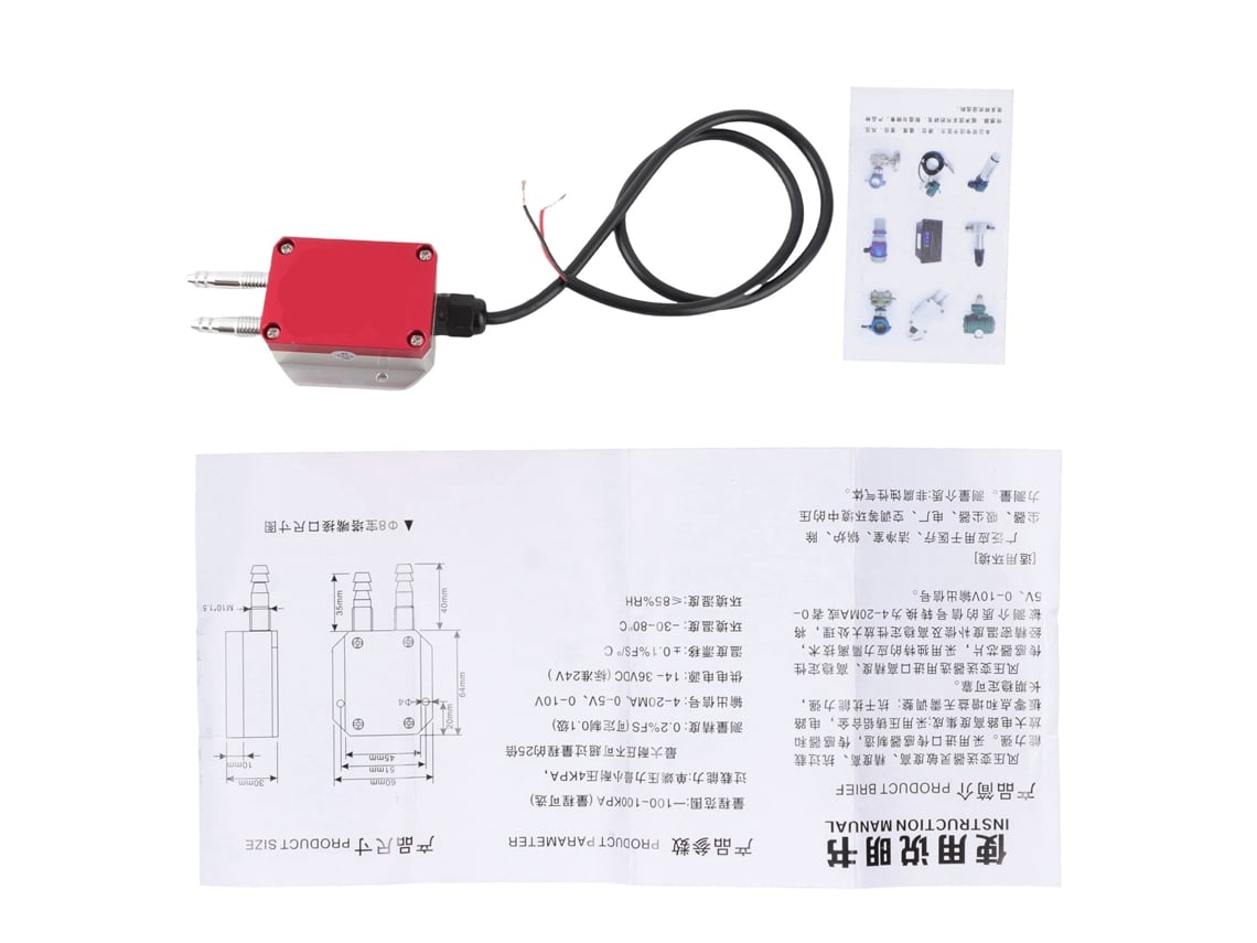Transmisor De Presión De Viento Sensor Diferencial Micro Para Caldera Mina Carbón Dc24v 0-300pa
