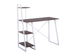 Mesa de centro Well Home con estantes en nogal blanco Wellhome