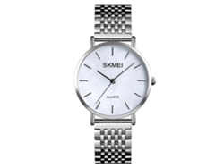 Reloj de cuarzo Skmei 1567 para mujer, ligero, fino, sencillo, resistente al agua hasta 30 m, esfera de concha, correa de acero Hengrongshen
