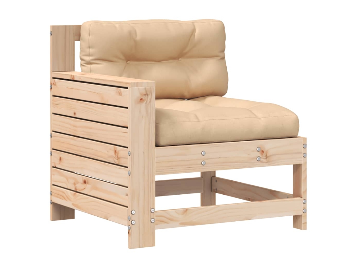 Maison Exclusive - Sofá de jardín con cojín, madera maciza de pino.