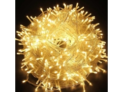 Guirnalda de luces LED impermeables, 220 V, estándar europeo MDUG (luz cálida, 10 m, 100 g de LED)
