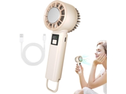 Ventilador De Bolsillo Compacto Para Viajes Con 5 Velocidades Ajustables Y Batería De 2000 Mah.