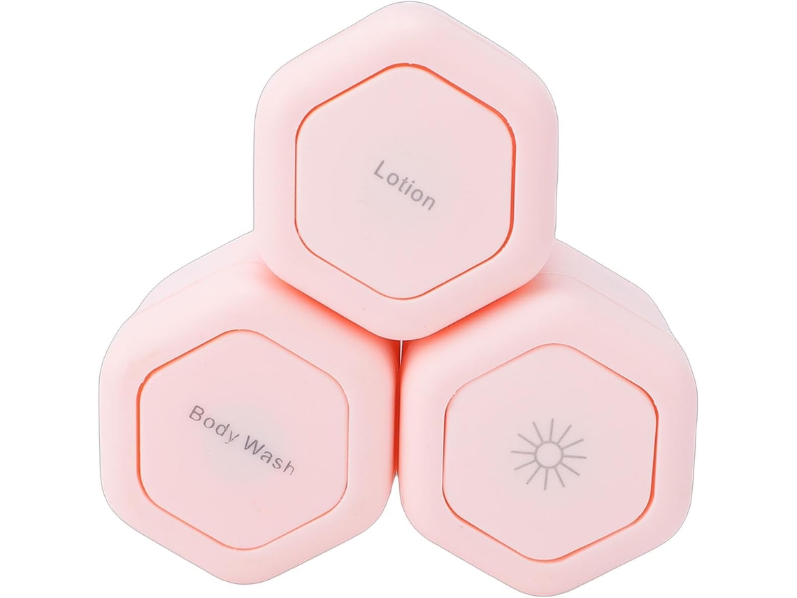 Cápsulas Magnéticas De Viaje Con Tapa, Tarros Cosméticos, 3 Piezas, 40 Ml, Hexagonales.