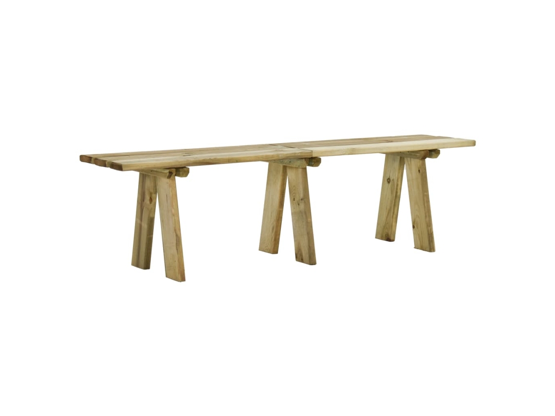 Maison Exclusive - Banco de jardín de 160 cm, madera maciza de pino con acabado impregnado.