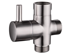 Válvula De Latón Macizo De 3 Vías G1/2" Para Ducha De Mano Universal, Acero Inoxidable Cepillado Dsf007na