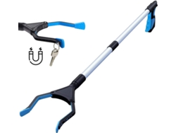 Recogedor de basura plegable para personas mayores con herramientas magnéticas de aluminio, 82 cm, brazos ajustables, para la recolección de basura
