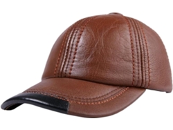 Gorra De Béisbol De Cuero Genuino Para Hombre, Color Negro, Ajustable, Ideal Para Otoño E Invierno.
