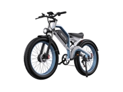 Bicicleta eléctrica N26 Duotts, motor de 750 W, batería de 248 V y 20 Ah, neumáticos de 264 pulgadas, frenos hidráulicos, color azul y blanco.