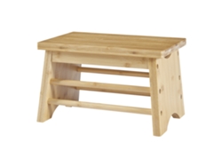 Taburete (reposapiés) Ryslinge para cocina baño bambú 33 x 22 x 20 cm - Natural [EN.CASA]
