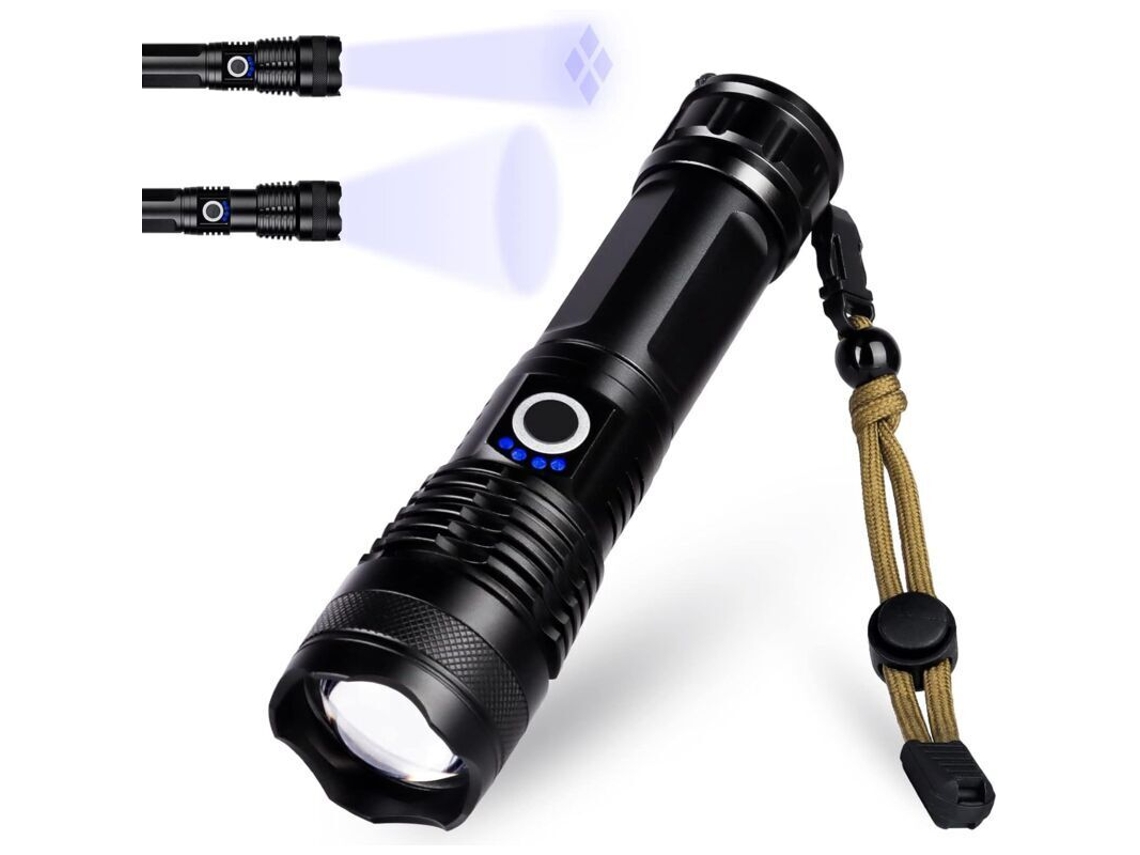 Linterna Led Ultra Potente, Recargable Mediante Usb Tipo-c, Modelo Xhp50.