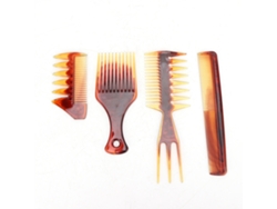 Peine Portátil De Dientes Anchos Para Cabello Con Aceite Estilo De Pelo (ámbar)