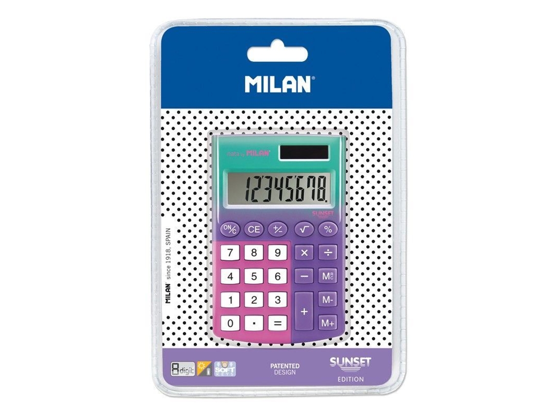 Calculadora MILAN Bolsillo 8 Dígitos Sunset Lilac Rose