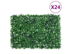 Conjunto 24 Valla de hojas de arbusto artificial VIDAXL verde (40x60 cm)