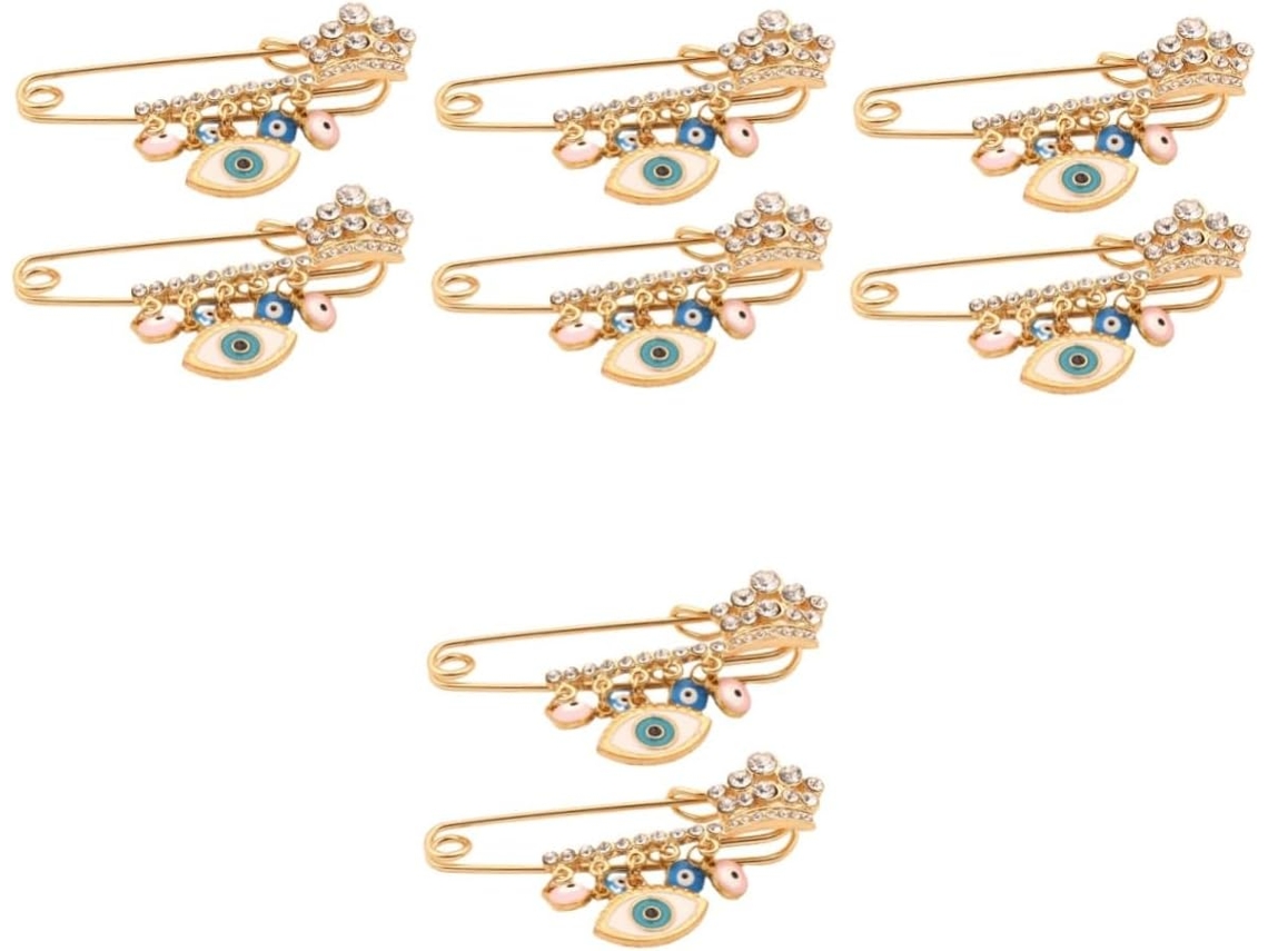 Kit De Broche Colorido De Ojo Turco, Gafas De Sol, Pin Y Pulsera De Tenis Para Mujer