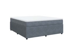 Maison Exclusive - Cama Box Spring Con Colchón Terciopelo Gris Oscuro 180x200 Cm
