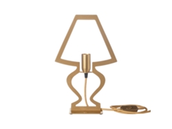 Lámpara de mesa Silhouette Ø22x33 cm Hierro perforado transparente dorado Diseño decorativo moderno Fabricada en Italia Conexión E14