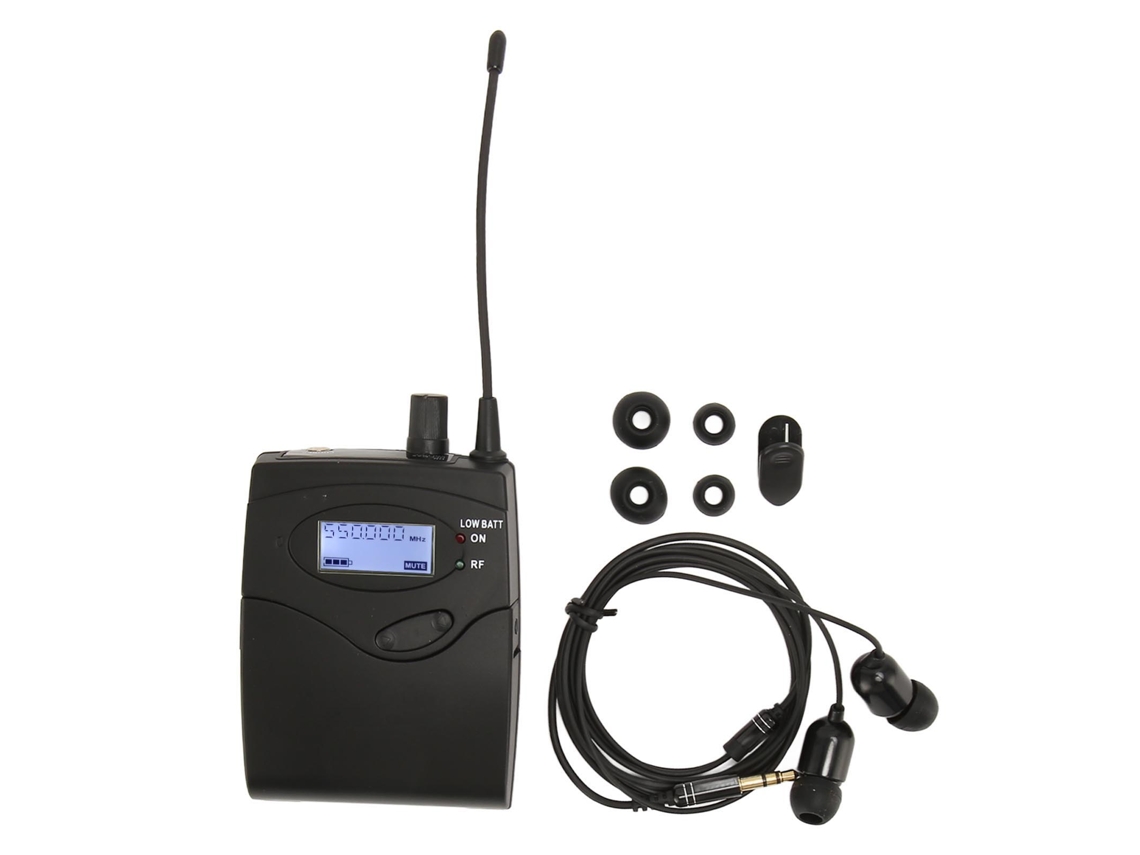 Receptor Bodypack De Monitor Sem Fio Estéreo 550-580mhz Para Banda Estúdio Cena Com Fone De Ouvido