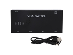 Conmutador Vga 4 Entradas 1 Salida, Divisor Vga, Caja Conmutadora, Convertidor De Video Para Vga Xvga Svga Uxga