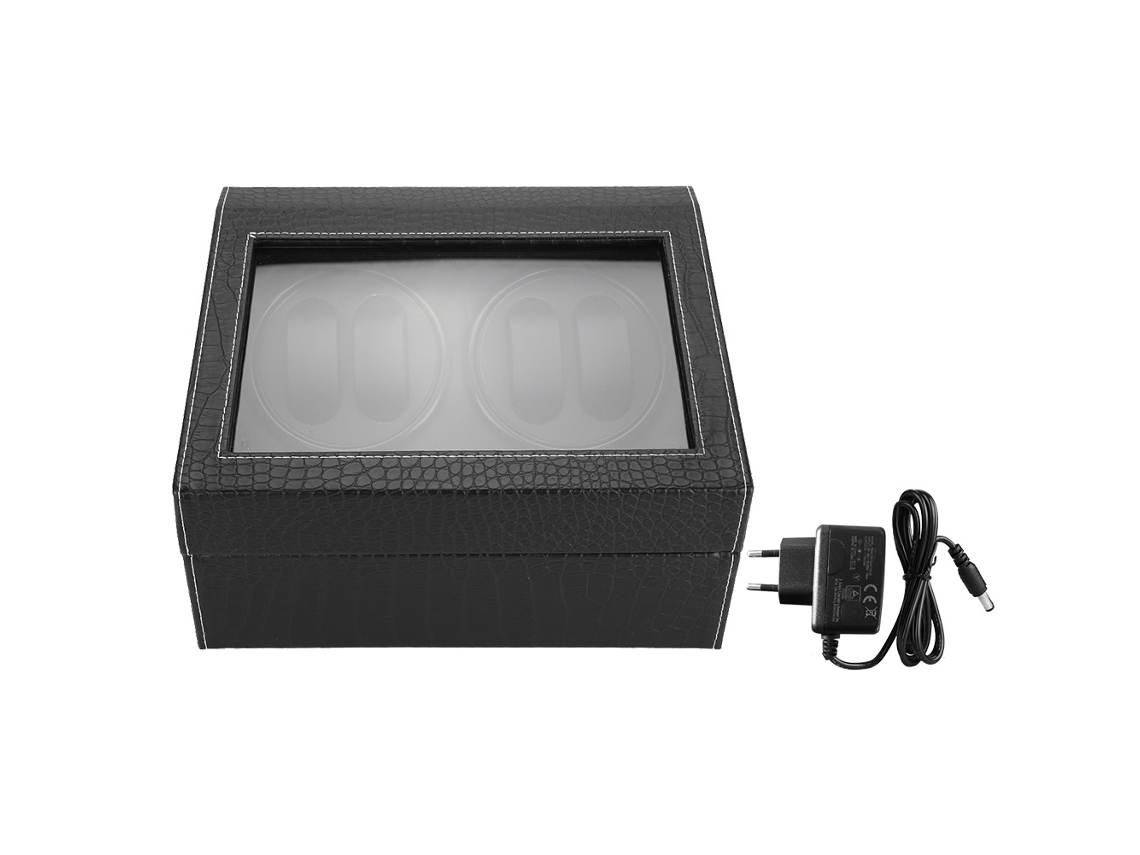 Caja de almacenamiento y exhibición de relojes de cuero sintético con 10 compartimentos