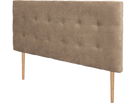 Cabecero DHOME Acolchado (Marrón - Tela y Polipiel - 105 x 8 x 115 cm)