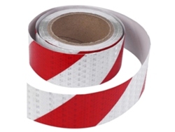 Cinta Reflectiva De Seguridad 10m X 5cm Autoadhesiva Pvc Rojo Y Blanco Para Tráfico Visibilidad Alta Resistente Al Clima