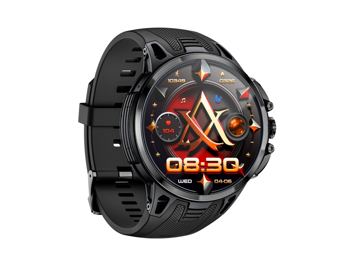 Apple Watch 4 Pro Lokmat negro con pantalla AMOLED de 1,75 pulgadas y cámara giratoria retráctil, GPS, función NFC, red 3G, 32G y 5G.