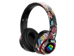 Auriculares De Grafiti Con Bluetooth 5.1 Para Dj, Inalámbricos, Con Micrófono Y Luz Led Rgb Para Niños, Para Pc Y Con Tarjetero.