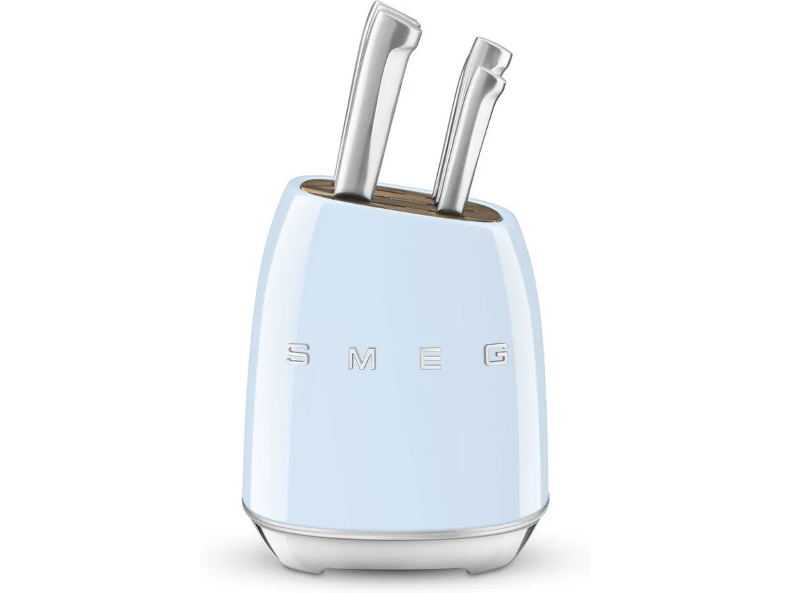 Bloque de Cuchillos SMEG Anni 50 KBSF02PB (6 Unidades - Azul Cielo)
