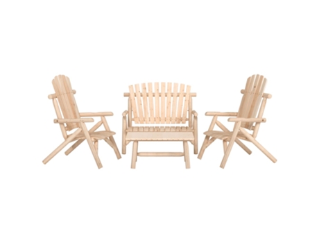 Conjunto 4 de muebles de jardín VIDAXL madera maciza de abeto