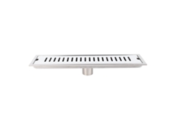 Desagüe lineal para baño de acero inoxidable 304 con tapa extraíble y rejilla rectangular de 40 cm