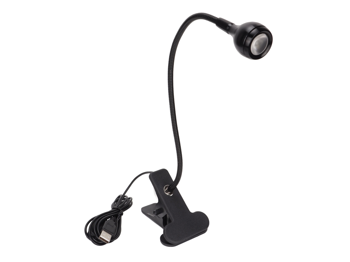Lámpara de curado UV ajustable de 3 W con soporte de cuello de cisne con clip