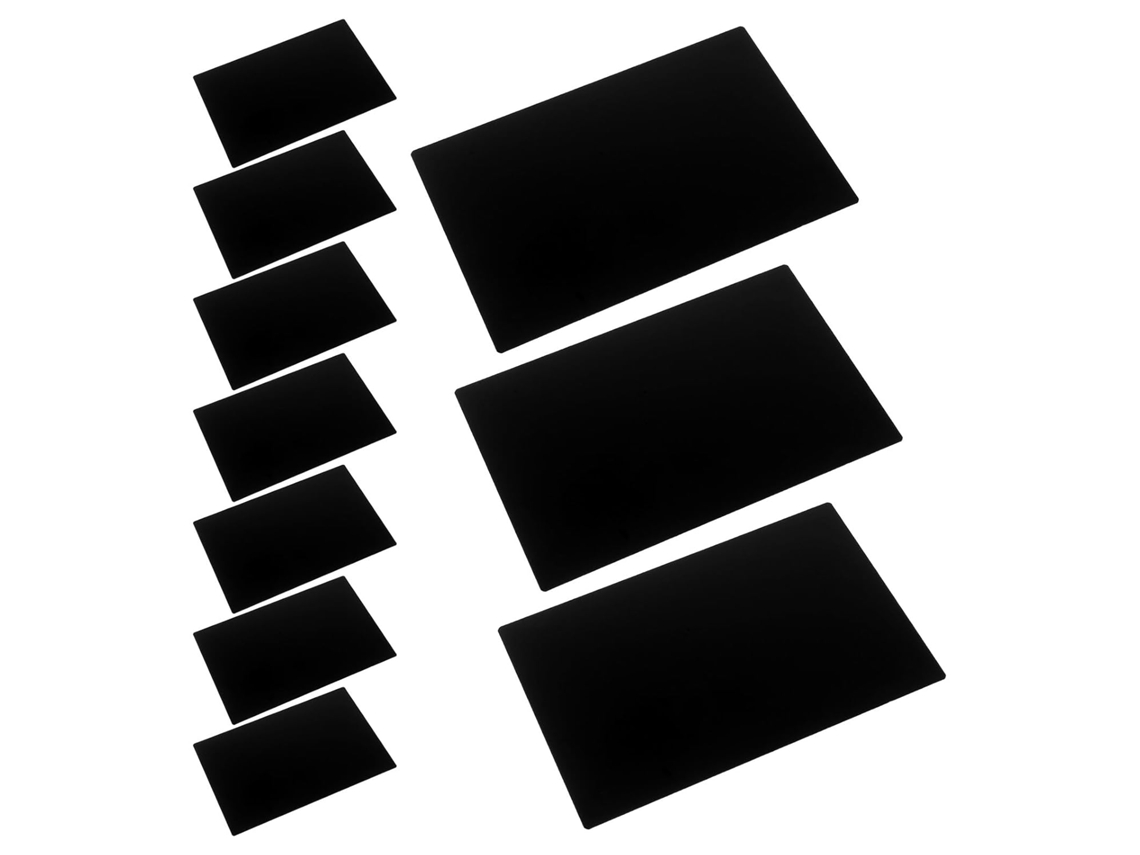 10 Placas De Identificación De Aluminio Negro En Blanco, Resistentes A La Corrosión Y Fáciles De Limpiar.