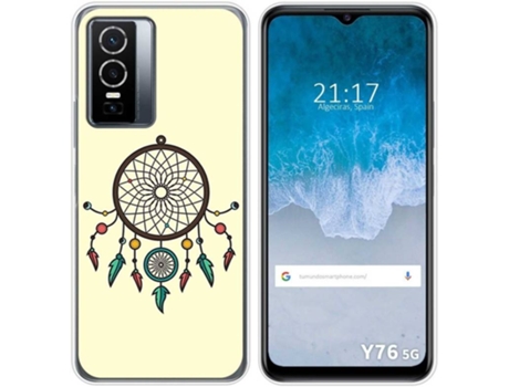 Carcasa para Vivo Y76 5G TUMUNDOSMARTPHONE Dibujos Atrapasueños Multicolor