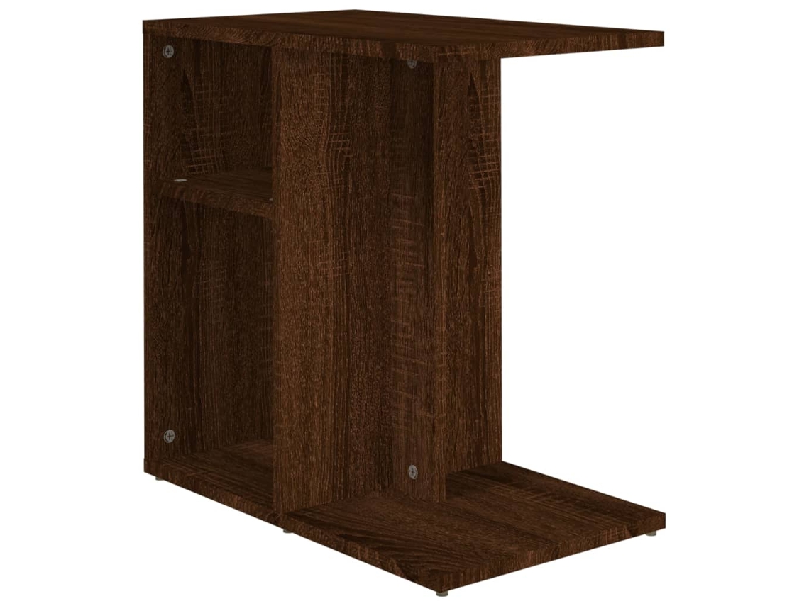 Mesa auxiliar en derivados de madera de roble, marrón, MAISON EXCLUSIVE (50x30x50 cm)
