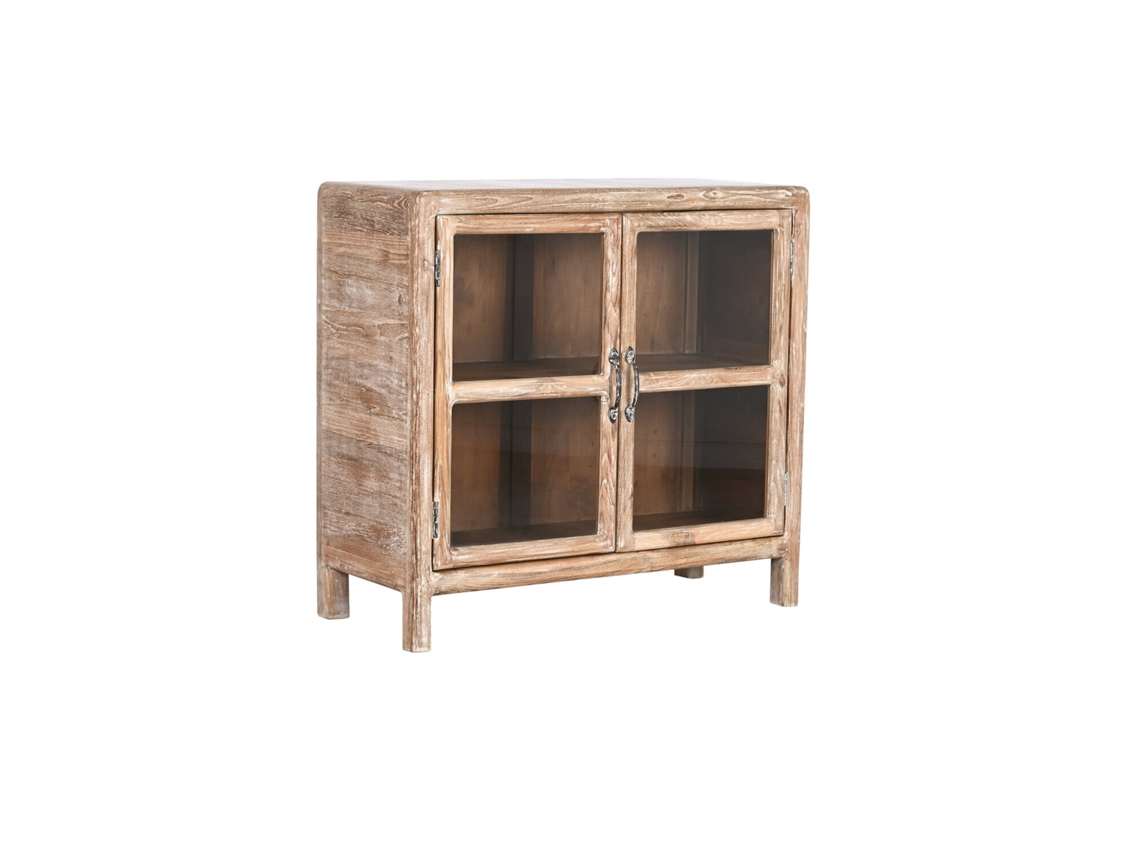 Aparador Teca Reciclada Cristal Natural 90x38x85cm