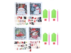 Kit de pintura de diamantes navideños - 4 sets para principiantes