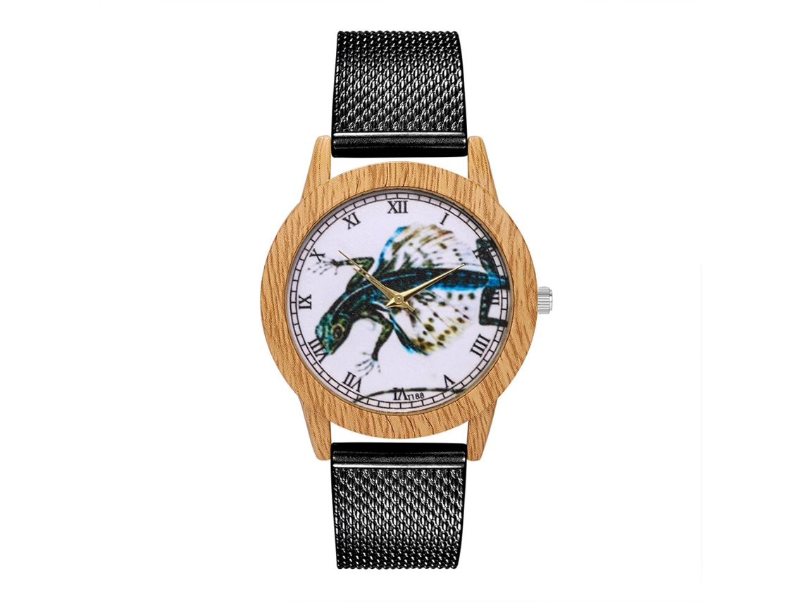 Reloj De Pareja Unisex De Cuarzo Con Correa De Silicona Y Dial Redondo (negro)