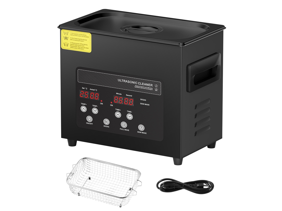 Limpiador ultrasónico digital Succebuy de 120 W, capacidad de 3 L, con calentador y temporizador