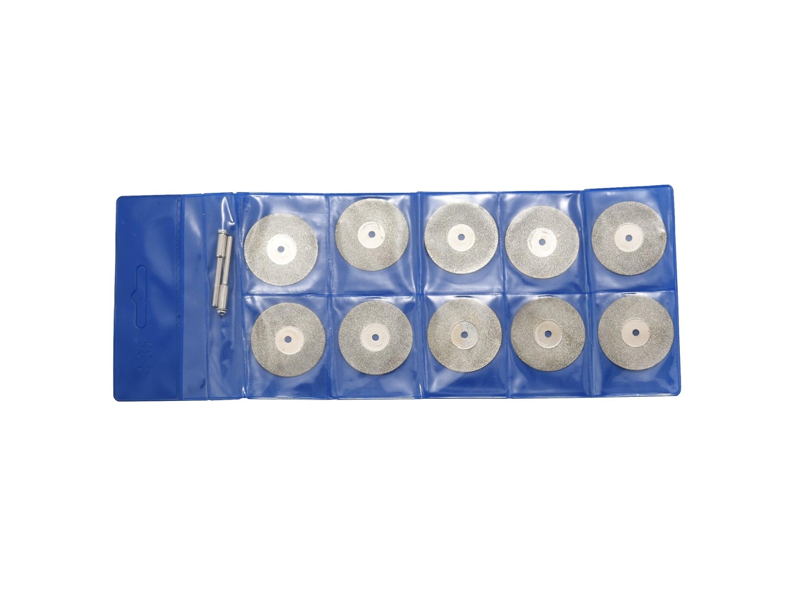 10 Discos De Corte Diamante 35mm Para Metal, Piedras Y Cerámica, Accesorios Para Taladro Y Sierra Circular Mini Diy Plata