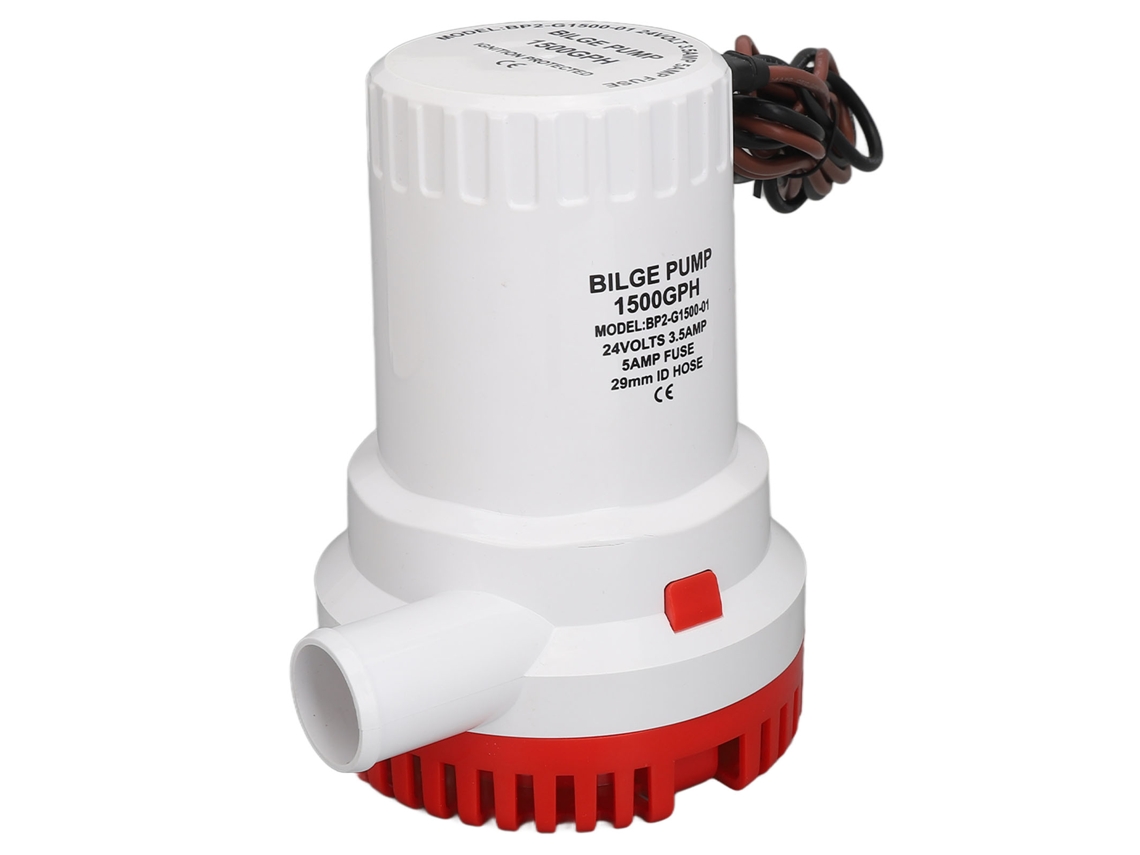 Bomba de achique de 1500 GPH, versátil, silenciosa y con protección, microbomba de drenaje de CC para piscinas, spas y estanques, 24 V