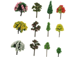 60 Piezas De Mini Modelos De Árboles, Accesorios Para Dioramas Y Paisajes Diy De Plástico