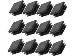 Tapones Patas Muebles Cuadrados 25x25 Mm Plástico Negro