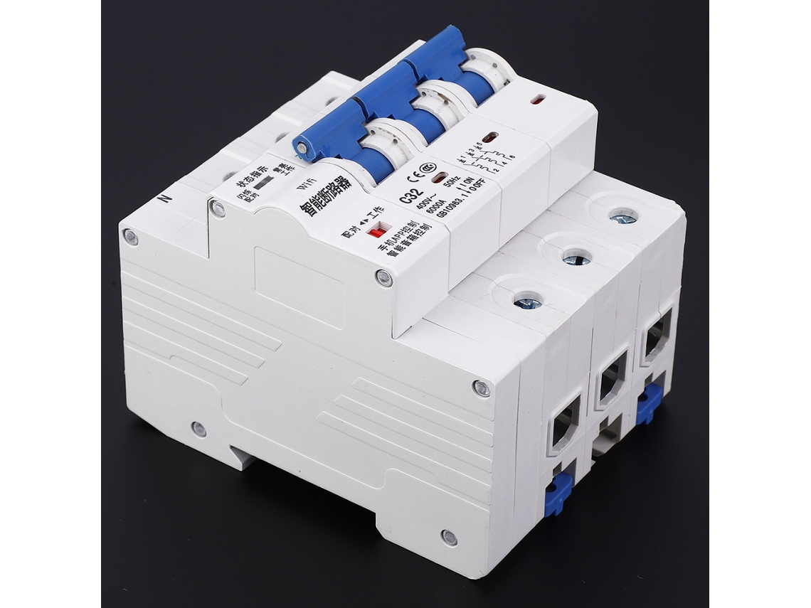 2026dz-interruptor De Circuito Inteligente Wifi 3p Control Remoto Ip20 100a80a Switch Automático