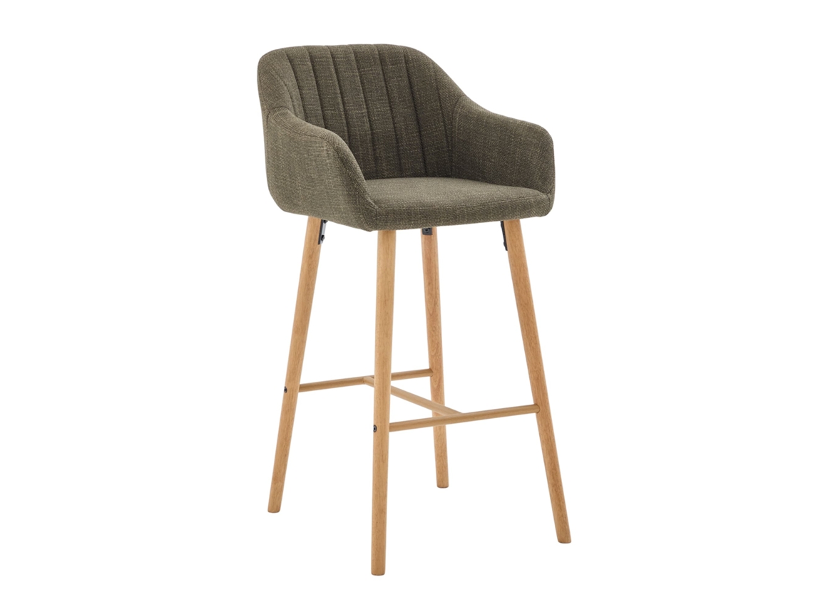 Taburetes De Bar Altos 2 Pcs - Estilo Europeo, Respaldo Y Reposabrazos, Asiento Lino - Verde