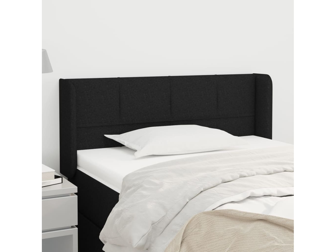 Cabecero De Tela Negro 103x16x78/88 Cm